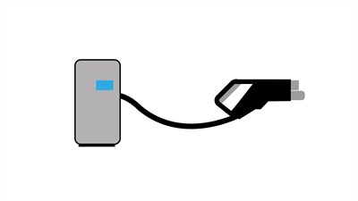 borne de recharge rapide publique + cable solidaire à la borne