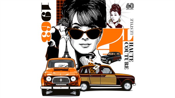 Illustration Greg - Renault 4 - Haute Couture